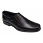 Pantofi barbati, eleganti, din piele naturala, cu elastic, Negru, ADYNEL